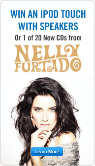 Win an iPod touch with speakers! Or 1 of 20 new CDs from Nelly Furtado.